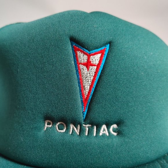 Pontiac Other - Vintage PONTIAC Snap Back Hat Trucker Hat Deep Gre